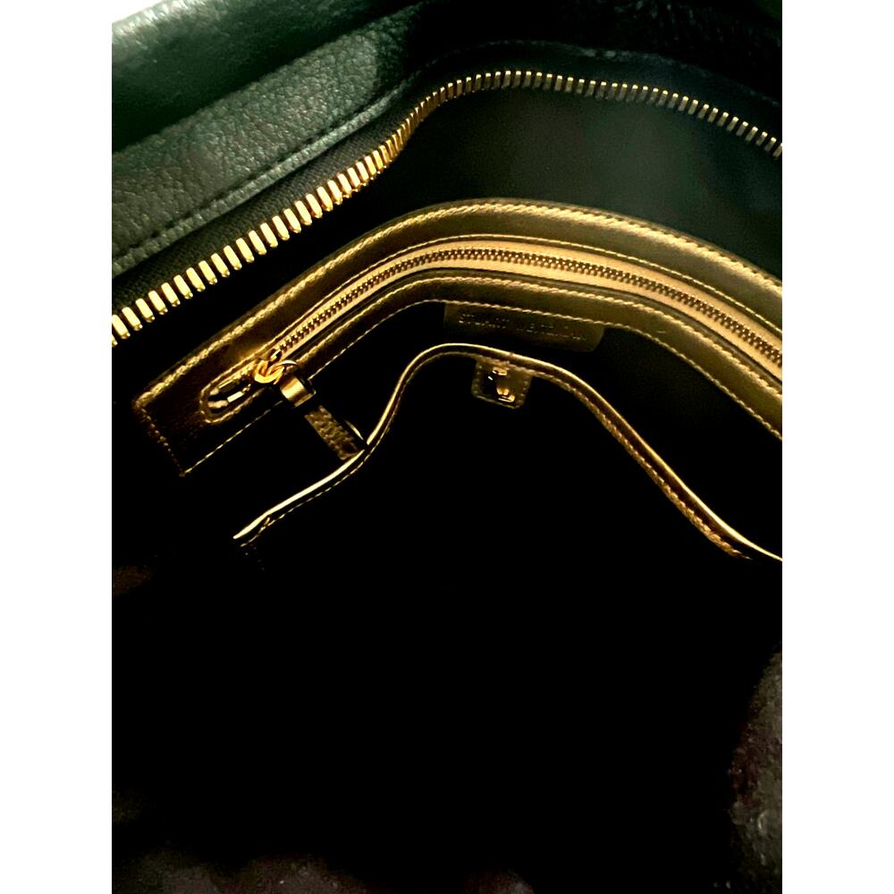 Stuart Weitzman Brigitte Pebbled Leather Hobo Bag Black Blue Gold Shoulder Tote - Picture 8 of 12